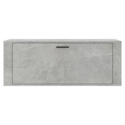 Berkfield Home Wall Shoe Cabinet Concrete Grey 100x35x38 cm Engineered Wood - Size: 100 x 35 x 38 cm - thumbnail 5