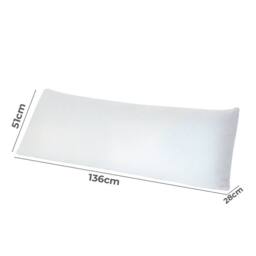 Lavio Long Bolster Pillow Memory Foam Pregnancy Nursing Support in White - thumbnail 4