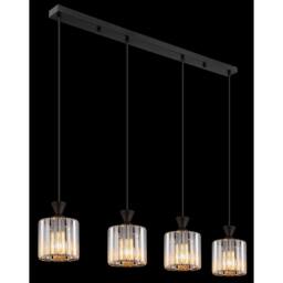 Netlighting Jordana Bar Pendant Ceiling Light Matt Black 4x E27 - thumbnail 5
