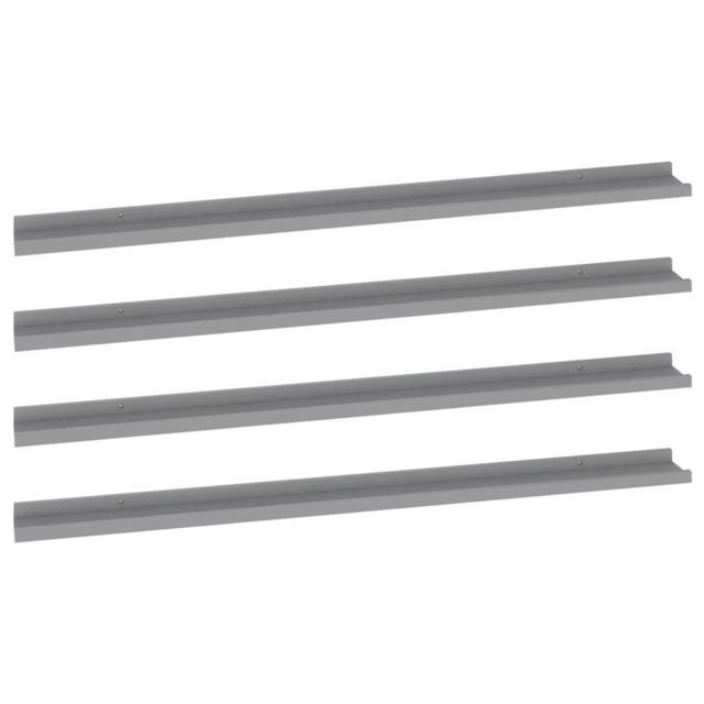 Berkfield Home Wall Shelves 4 pcs Grey 115x9x3 cm - Size: 115 x 9 x 3 cm - image 1