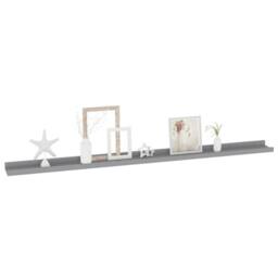 Berkfield Home Wall Shelves 4 pcs Grey 115x9x3 cm - Size: 115 x 9 x 3 cm - thumbnail 3