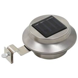 Berkfield Home Outdoor Solar Lamps 6 pcs LED Round 12 cm White in Silver - thumbnail 1