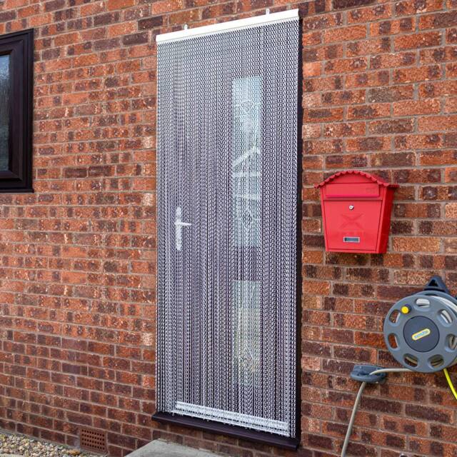 Vermatik Aluminium Silver Fly Screen Curtains Metal Door Fly Screens - image 1