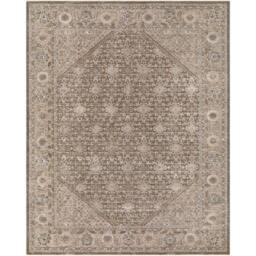 Livabliss Arda Vintage Taupe Brown Grey Green Traditional Boho Fringe Living Rug - Size: 153 cm x 220 cm - thumbnail 2