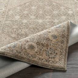 Livabliss Arda Vintage Taupe Brown Grey Green Traditional Boho Fringe Living Rug - Size: 153 cm x 220 cm - thumbnail 4