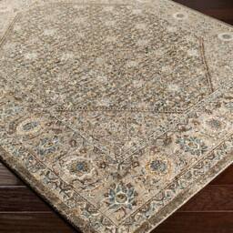 Livabliss Arda Vintage Taupe Brown Grey Green Traditional Boho Fringe Living Rug - Size: 153 cm x 220 cm - thumbnail 6