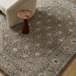 Livabliss Arda Vintage Taupe Brown Grey Green Traditional Boho Fringe Living Rug - Size: 153 cm x 220 cm - thumbnail 8
