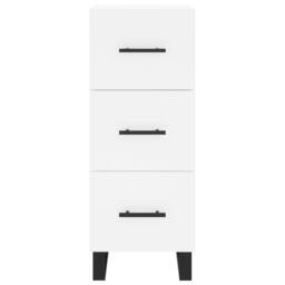 Berkfield Home Highboard White 34.5x34x180 cm Engineered Wood - thumbnail 6
