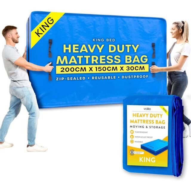 volila Mattress Bag - Waterproof & Heavy-Duty Mattress Moving Bag in Blue - Size: Large - image 1