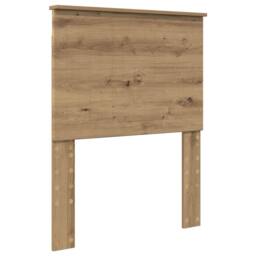 Berkfield Home Bed Frame Artisian Oak 75 x 190 cm Solid Pine Wood in Brown - thumbnail 6
