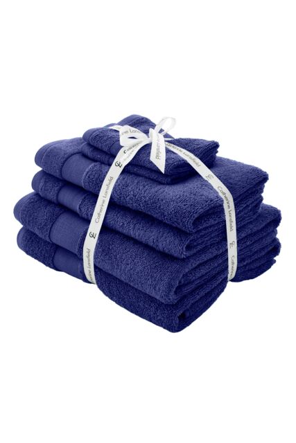Catherine Lansfield 'Anti Bacterial' Cotton Towels in Navy - Size: Bath Sheet - image 1