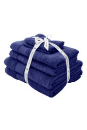 Catherine Lansfield 'Anti Bacterial' Cotton Towels in Navy - Size: Bath Sheet - thumbnail 1