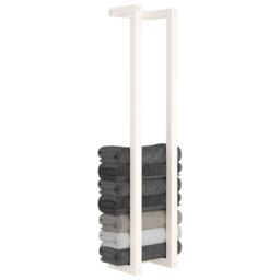 Berkfield Home Towel Rack White 23x18x110 cm Solid Wood Pine - Size: 23 x 18 x 110 cm - thumbnail 4