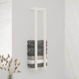 Berkfield Home Towel Rack White 23x18x110 cm Solid Wood Pine - Size: 23 x 18 x 110 cm