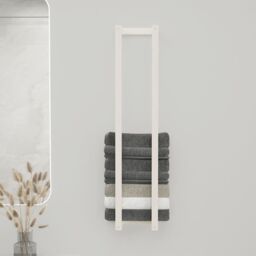 Berkfield Home Towel Rack White 23x18x110 cm Solid Wood Pine - Size: 23 x 18 x 110 cm - thumbnail 3