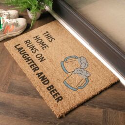 Artsy Mats Laughter & Beer Doormat (60 x 40cm) in Brown - Size: 40 cm x 60 cm - thumbnail 2