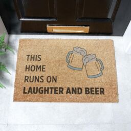 Artsy Mats Laughter & Beer Doormat (60 x 40cm) in Brown - Size: 40 cm x 60 cm - thumbnail 1