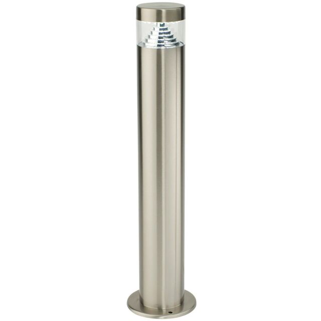 Loops Outdoor Garden Bollard Light Steel Pyramid Cool White LED Path Lamp Post IP44 - image 1