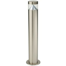 Loops Outdoor Garden Bollard Light Steel Pyramid Cool White LED Path Lamp Post IP44