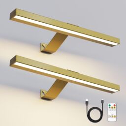 Harper Living 2 Packs Picture lights Rechargeable Gold, Cordless Picture light in Gold - thumbnail 1