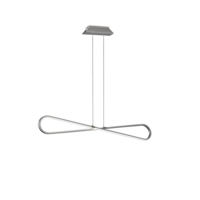 Netlighting Bucle Pendant 42W LED 3000K 3650lm Polshied Chrome White White Acrylic in Silver - image 1