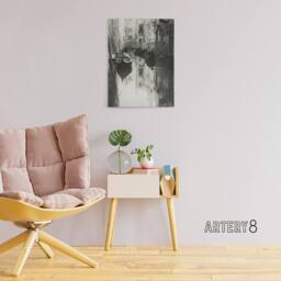 "Artery8 A Venetian Canal Photograph Alfred Stieglitz Canvas Wall Art Print in Grey - Size: W12"" x H16""" - thumbnail 3