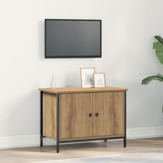 Berkfield Home TV Stand Artisan Oak Particle board 60 x 35 x 45 cm TV Stand in Brown - image 1