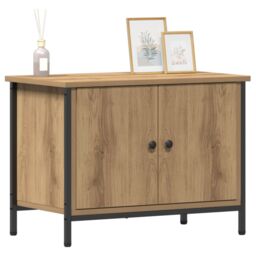 Berkfield Home TV Stand Artisan Oak Particle board 60 x 35 x 45 cm TV Stand in Brown - thumbnail 3