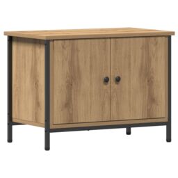 Berkfield Home TV Stand Artisan Oak Particle board 60 x 35 x 45 cm TV Stand in Brown - thumbnail 2