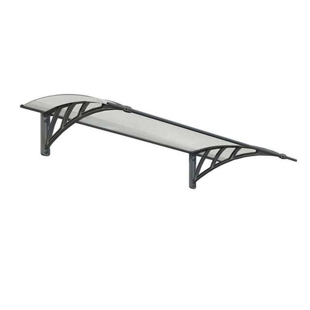 Palram Patio Cover Neo Door Awning Canopy 1350 Twinwall - L136.5 cm - Grey - image 1