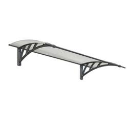 Palram Patio Cover Neo Door Awning Canopy 1350 Twinwall - L136.5 cm - Grey - thumbnail 1