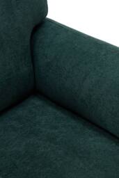 Living and Home Chenille Upholstered Armchair with Footstool in Green - thumbnail 9