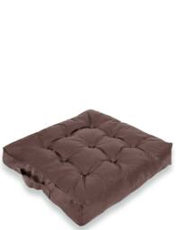 Chums Faux Leather Booster Cushion in Chocolate - thumbnail 4
