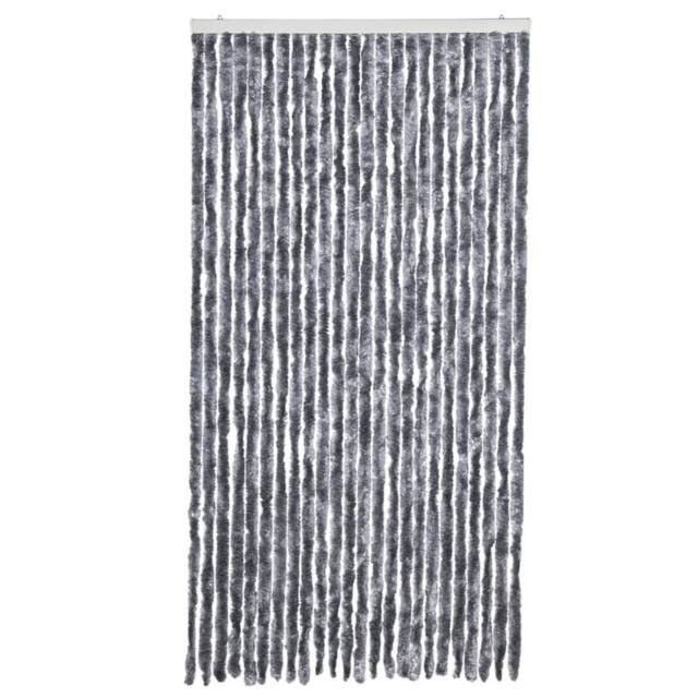 Berkfield Home Soft Fly Curtain Silver 100x200 cm Chenille - image 1