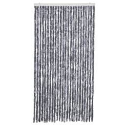 Berkfield Home Soft Fly Curtain Silver 100x200 cm Chenille - thumbnail 1