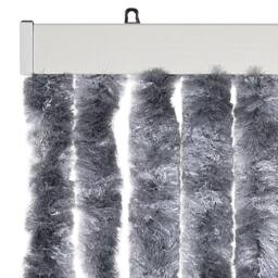 Berkfield Home Soft Fly Curtain Silver 100x200 cm Chenille - thumbnail 4