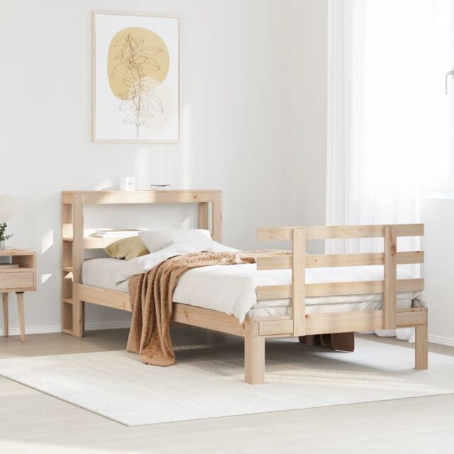 Berkfield Home Bed Frame with Headboard without Mattress 90x200 cm in Brown - image 1
