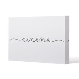 Benjamin Tate Design Text Cinema (Canvas Print) / 77 x 51 x 4cm in Natural - Size: 77 x 51 x 4 cm - thumbnail 1
