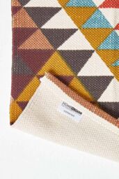 Homescapes Oslo Multi Coloured Cotton Diamond Pattern Rug - Size: 90 cm x 150 cm - thumbnail 5