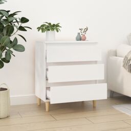 Berkfield Home Sideboard White 60x35x70 cm Engineered Wood - Size: 60 x 35 x 70 cm - thumbnail 3