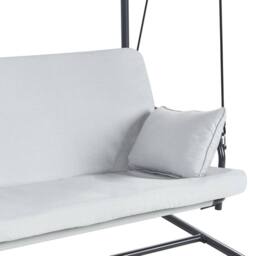 Wyld and Coco 3-Seater Patio Swing Grey Mesh - Water-Repellent Seats - thumbnail 7