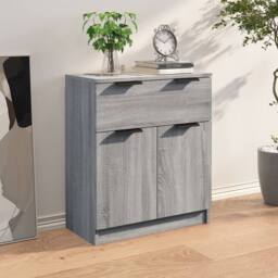 Berkfield Home Sideboard Grey Sonoma 60x30x70 cm Engineered Wood - Size: 60 x 30 x 70 cm - thumbnail 1