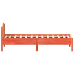 Berkfield Home Bed Frame without Mattress Wax Brown 75x190 cm Small Single Solid Wood Pine - thumbnail 5