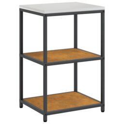 Berkfield Home Kitchen Storage Shelf with Storage Rusty Weathering steel in Brown - thumbnail 2