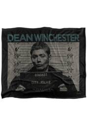 Warner Brothers Supernatural Dean Mug Shot Silky Touch Super Soft Throw Blanket in White - thumbnail 1
