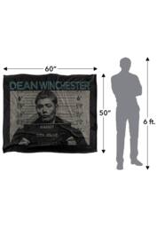 Warner Brothers Supernatural Dean Mug Shot Silky Touch Super Soft Throw Blanket in White - thumbnail 5
