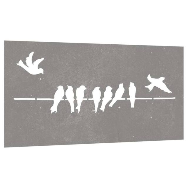 Berkfield Home Garden Wall Decoration 105x55 cm Corten Steel Bird Design in Brown - image 1