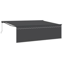 Berkfield Home Retractable Awning Manual Anthracite Gray 450 x 300 cm - thumbnail 2