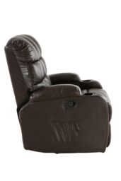 More4Homes Regal Bonded Leather Recliner Rocking Swivel Heat & Massage Chair in Brown - thumbnail 5