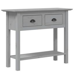 Berkfield Home Console Table BODO Grey 90x34.5x73 cm Solid Wood Pine - thumbnail 2